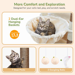 Globlazer two padded condos provide comfortable resting spaces for big cats.