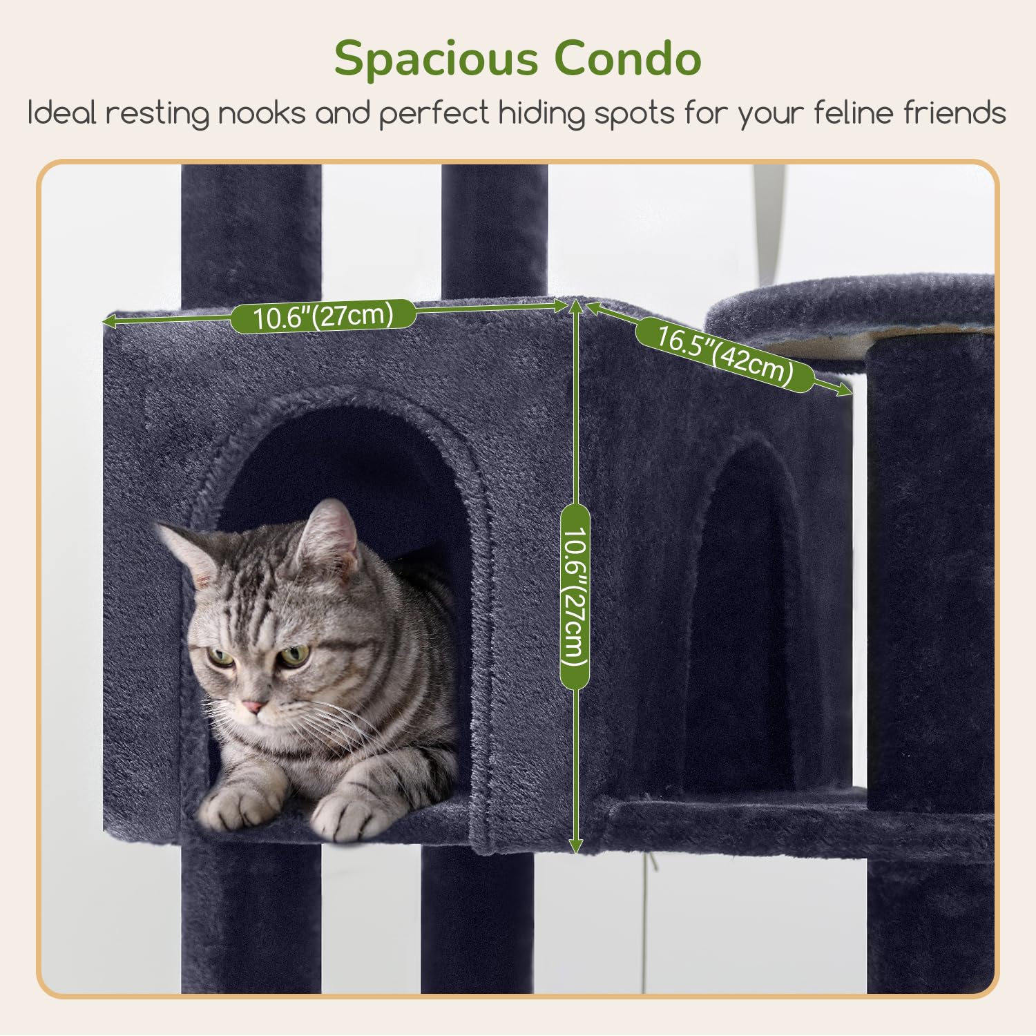Globlazer XL cat tree condo offers private retreat for indoor cats