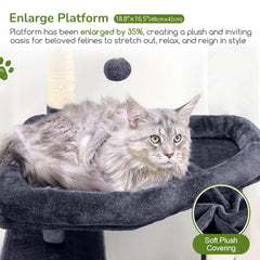 Globlazer XL cat tree with three large padded perches for versatile resting spots