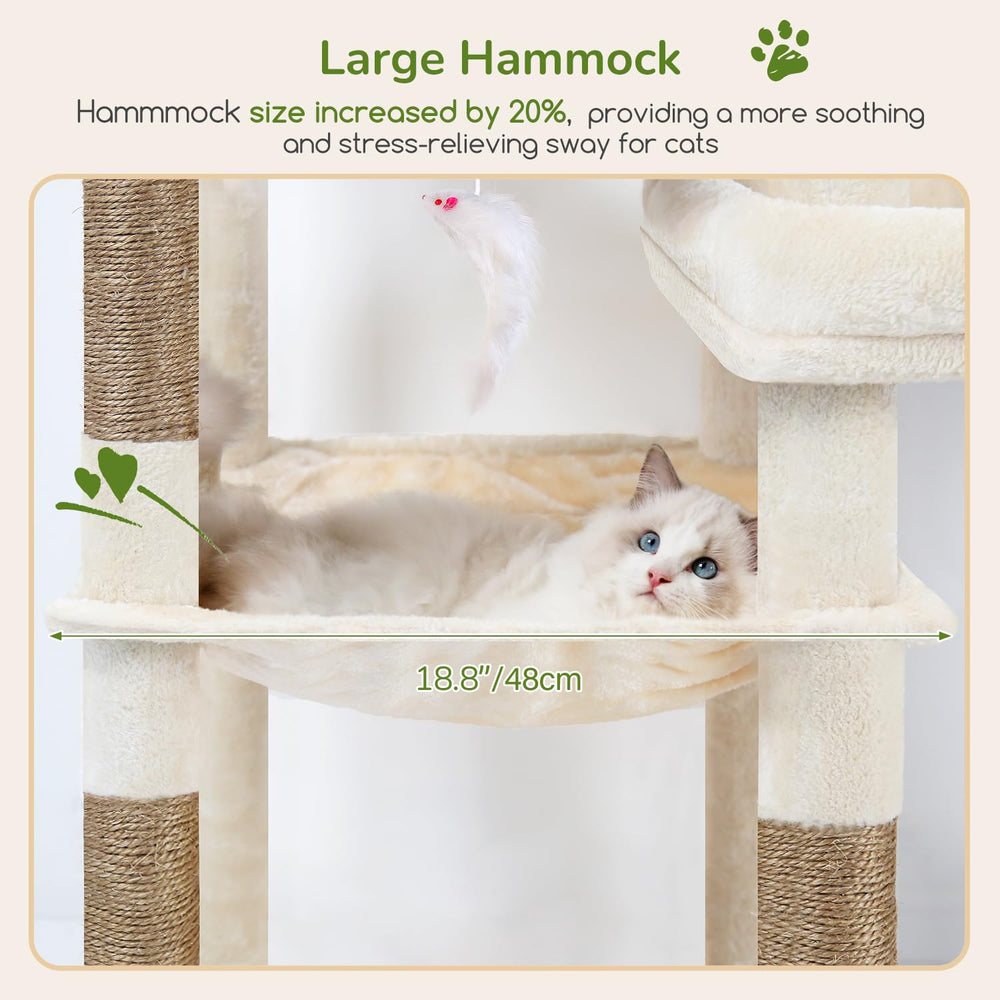 Globlazer hammock and condo provide cozy hideaways for cats.