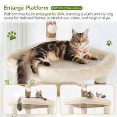 Globlazer 65in platform perch 1 offering roomy support for large or active cats.