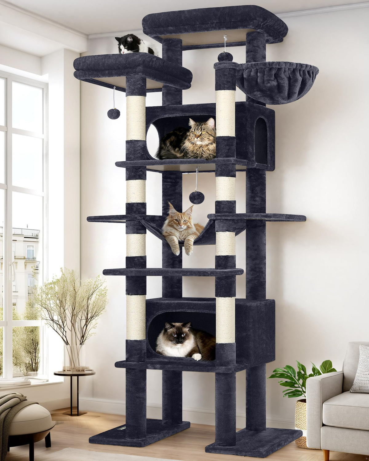 Globlazer XXL cat tree stands tall at 83 inches for multi-level play