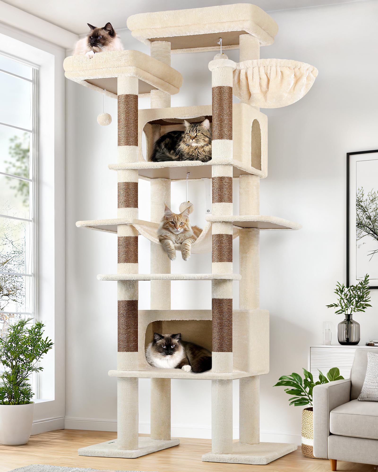 Globlazer XXL cat tree base offers a sturdy foundation for tall indoor playgrounds.
