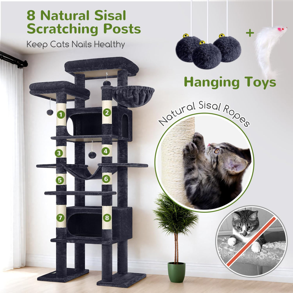 Globlazer XXL cat tree easy assembly with clearly numbered parts