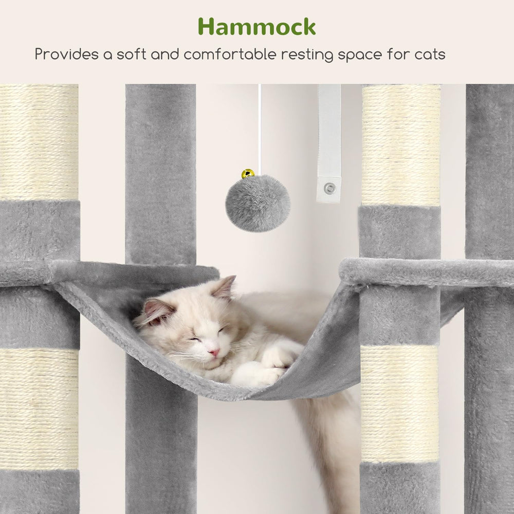 Globlazer XXL cat tree hammock adds cozy resting spots during quiet afternoons.