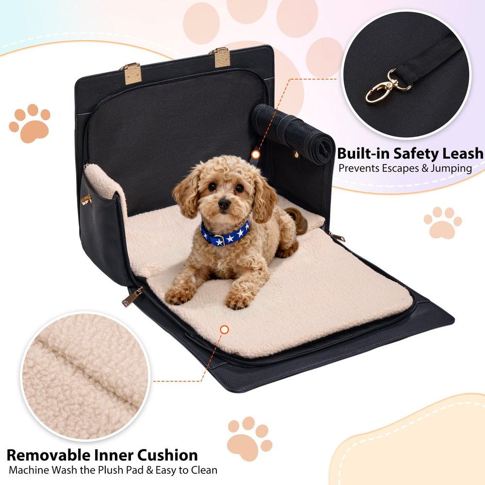 GLOBLYTE dog purse carrier multiple entry openings for easy access.