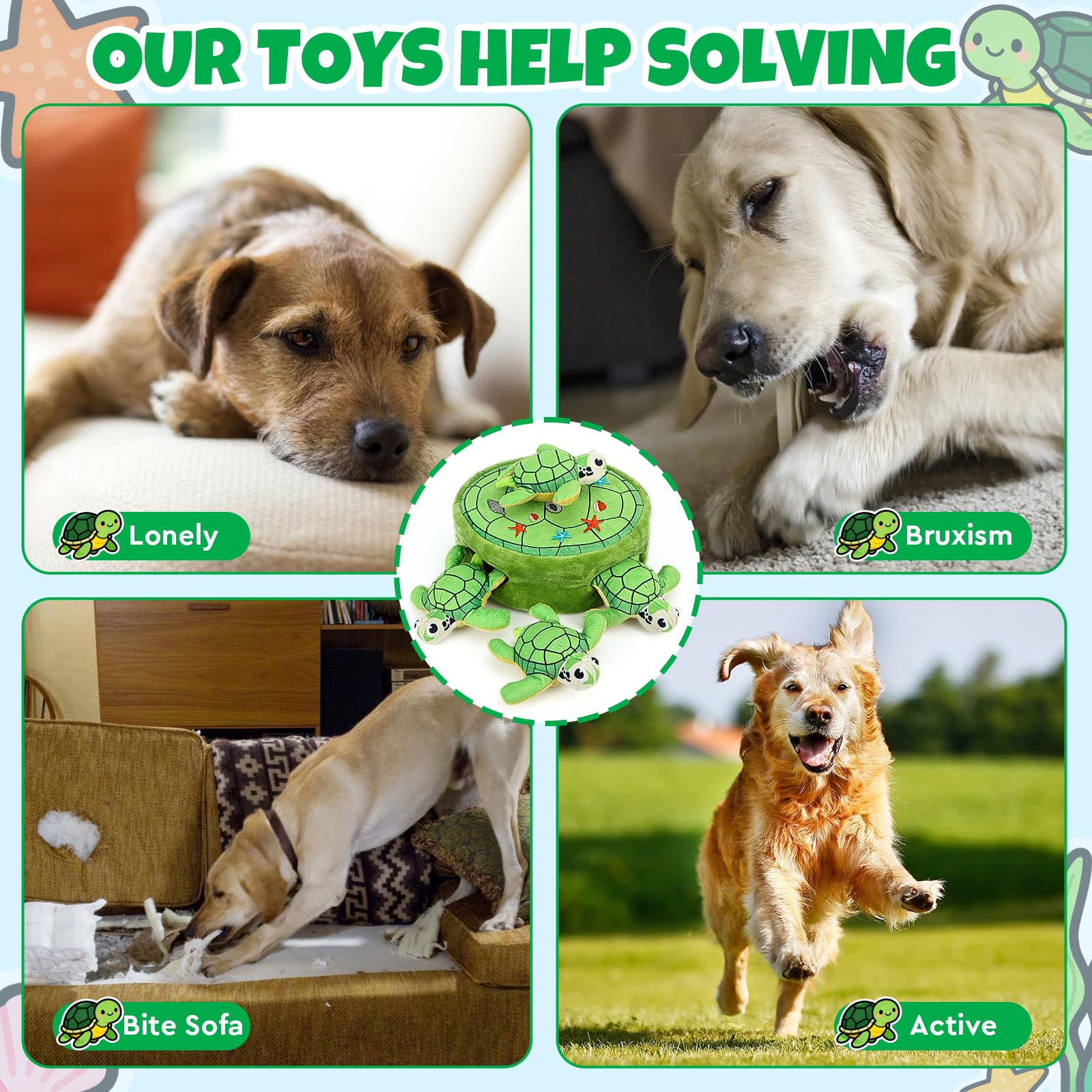 Globright dental-friendly plush dog toy promotes gentle tooth cleaning during play