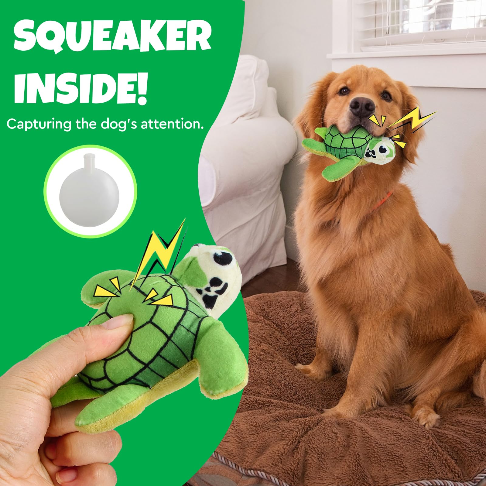 Globright squeaker dog toy adds audible excitement during solo and interactive play