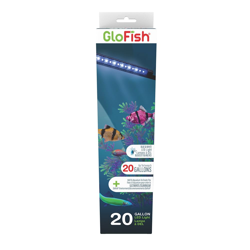 GloFish LED light sticks in sunlight mode front clip illuminate a vivid aqua glow
