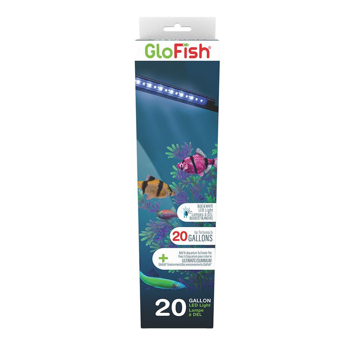 GloFish LED light sticks in sunlight mode front clip illuminate a vivid aqua glow