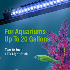 GloFish universal-use light sticks fit any framed aquarium