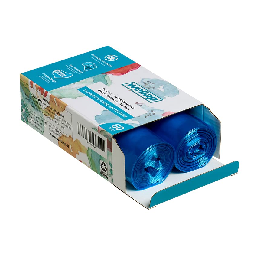 Glomire litter-genie liners roll packaging shows compatibility and ease of use.