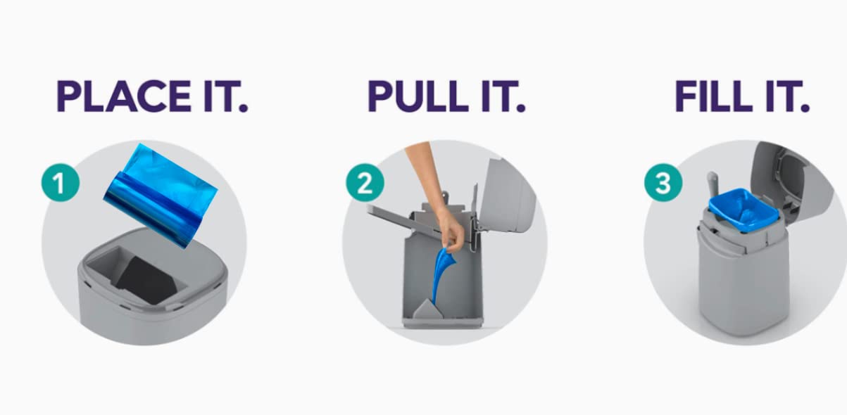 Glomire replacement liners for cat pan trash bins offer odor-conscious design.