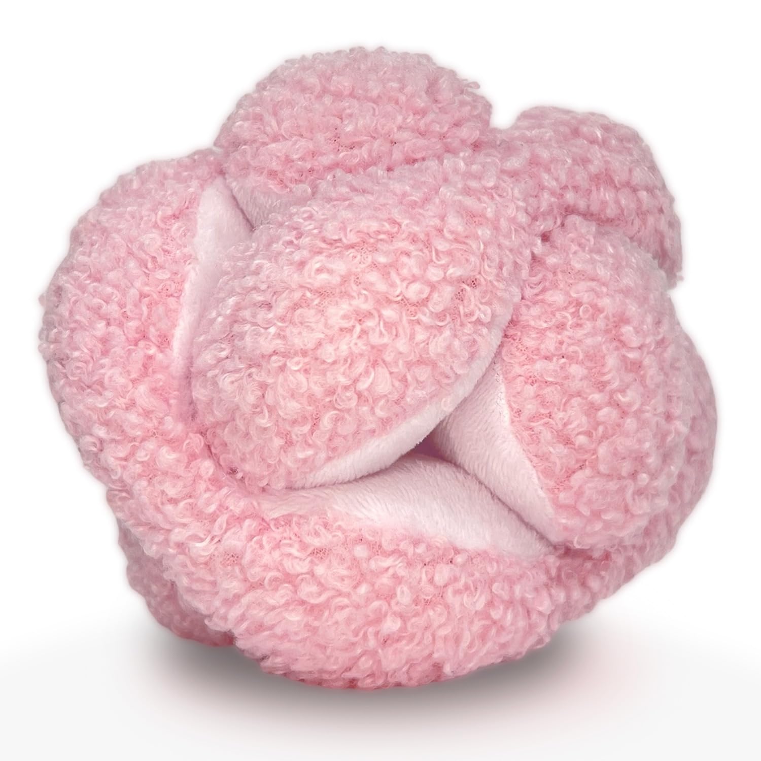 Glory To Dog Pink Snuffle Knot 4-inch toy with multiple squeakers for interactive play.