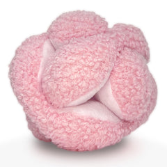 Glory To Dog Pink Snuffle Knot 4-inch toy with multiple squeakers for interactive play.