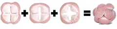 Glory To Dog Pink Snuffle Knot interlocking pieces create varied puzzle layouts.
