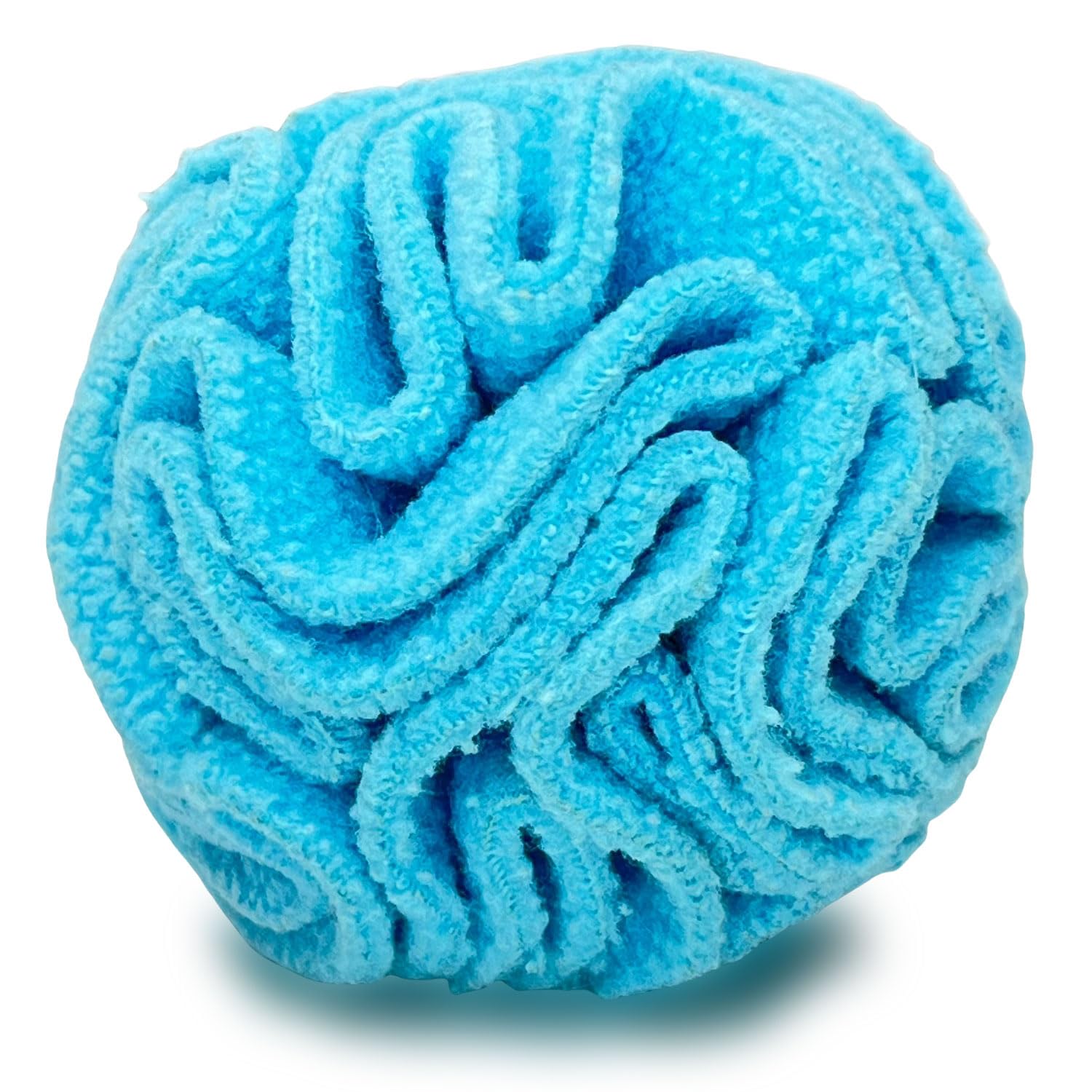 Glory To Dog snuffle ball front blue view, encouraging nose-work and interactive play.