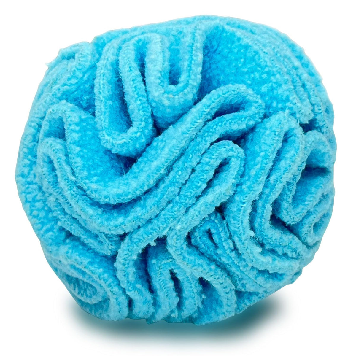 Glory To Dog snuffle ball front blue view, encouraging nose-work and interactive play.