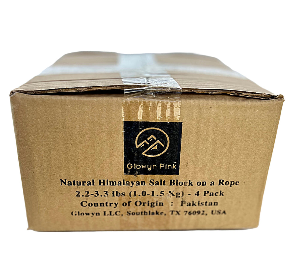 Glowyn Pink deer attractant salt block on rope for wildlife lures.