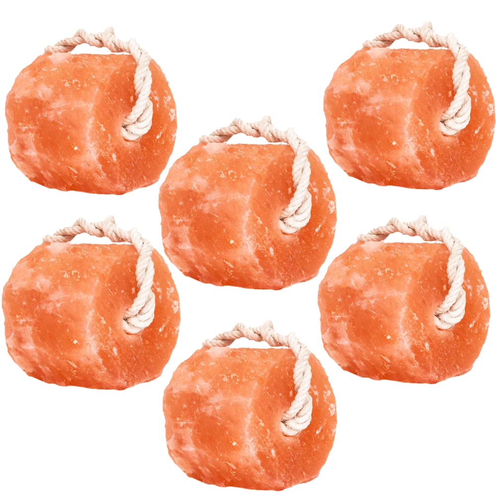 Glowyn Pink Himalayan Salt Lick rope hanging for hydration and minerals