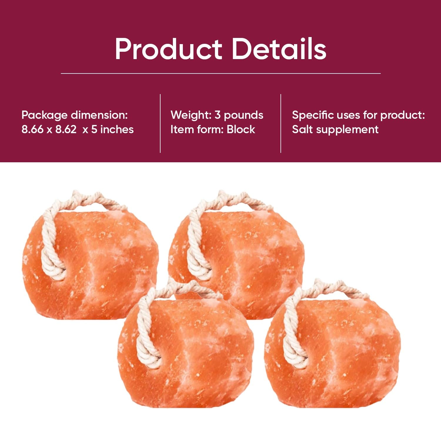Glowyn Pink natural mineral salt block highlighting mineral spectrum for livestock.