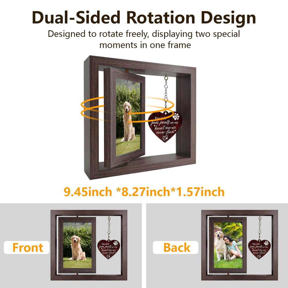 Gluimayo eco-friendly dark brown wood frame adds warm rustic charm