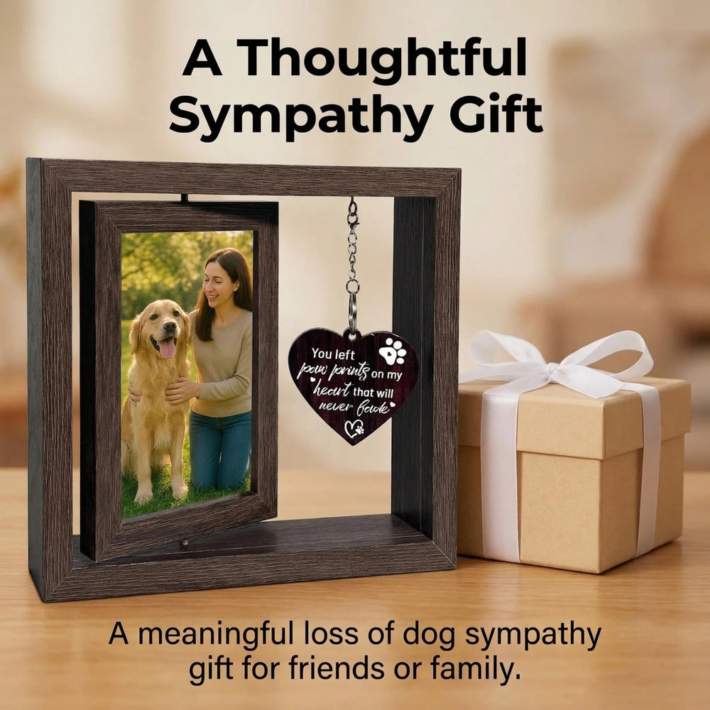 Gluimayo gift-ready wooden frame ideal sympathy gift for pet loss
