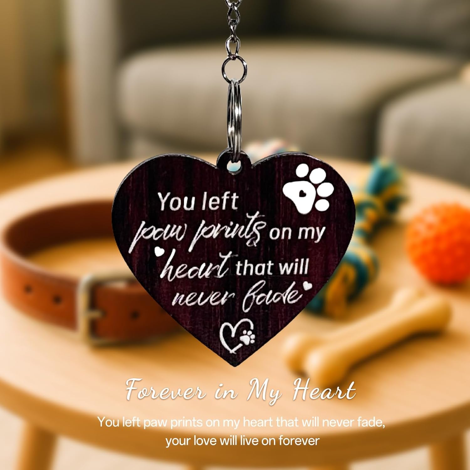Gluimayo heart charm memorial frame detail conveys comforting tribute
