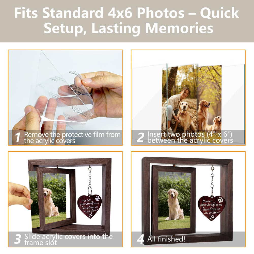 Gluimayo frame on desk or mantel keeps memories within reach