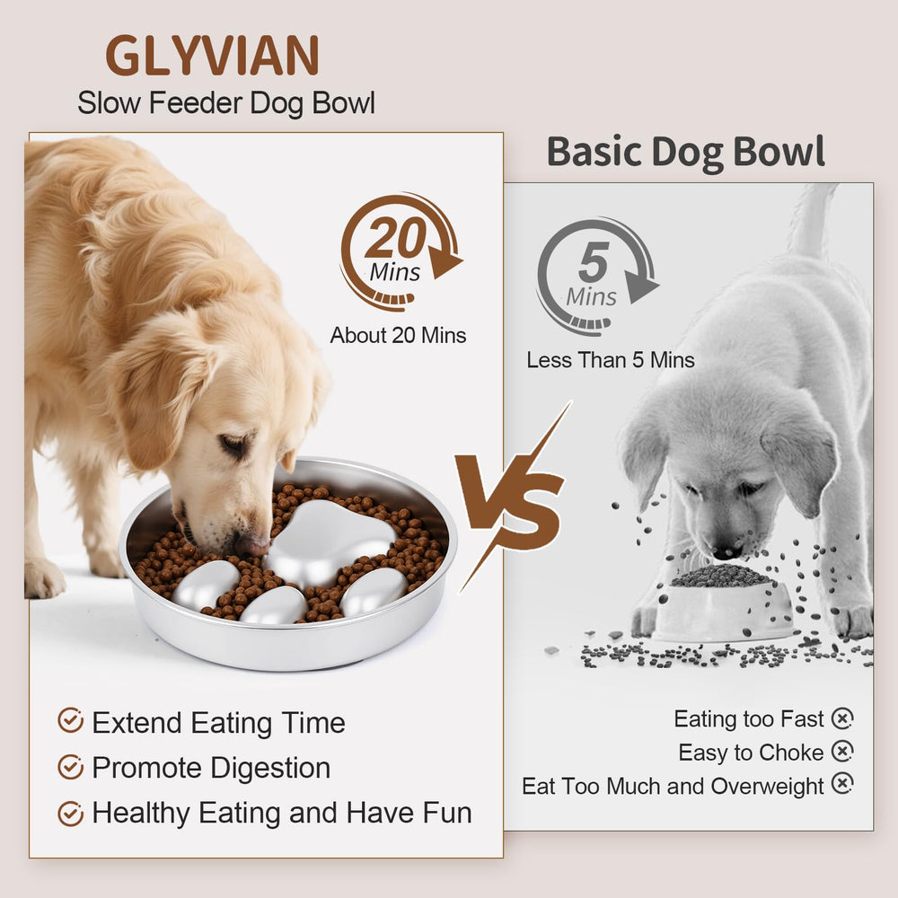 GLYVIAN slow feeder bowl is dishwasher safe for easy cleaning