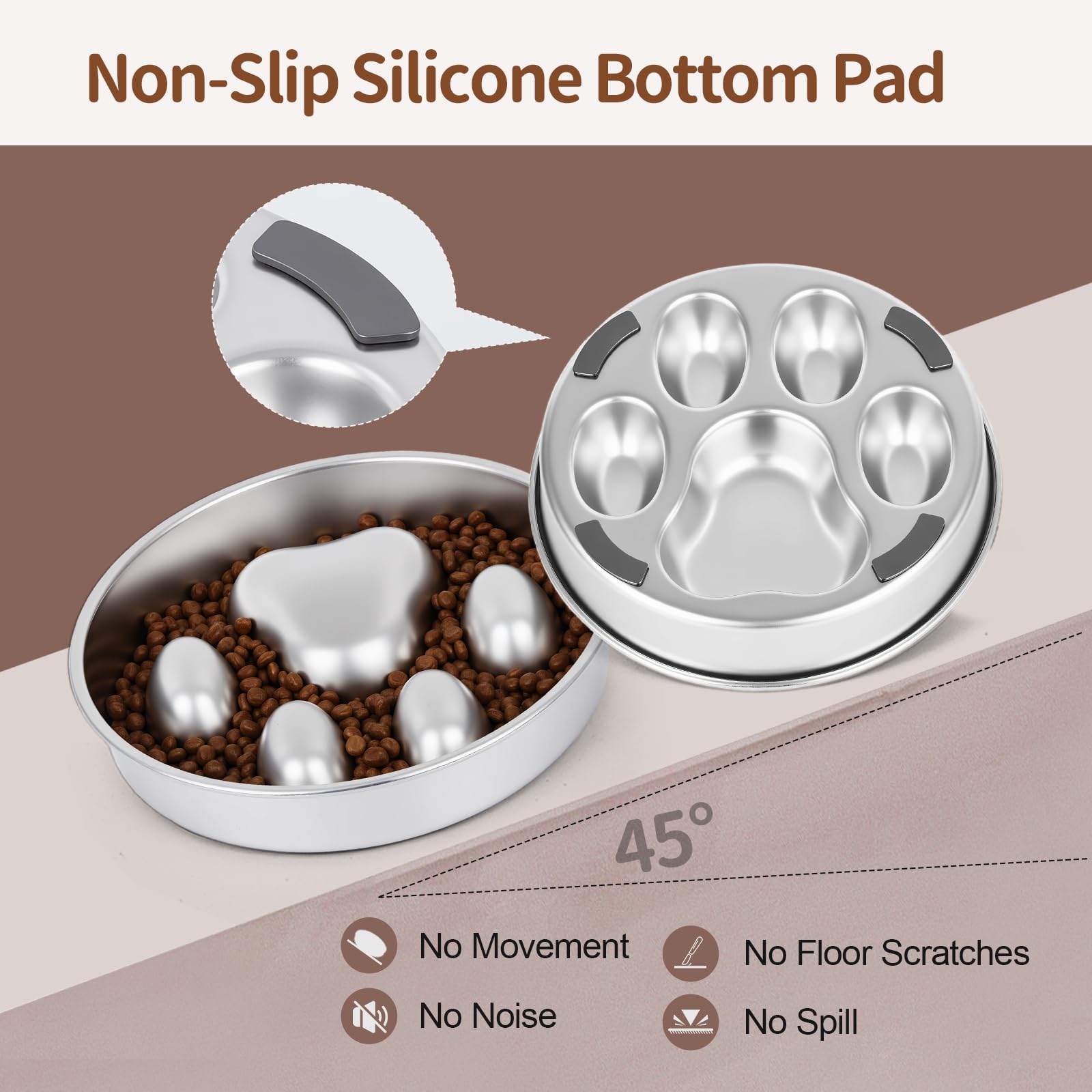 GLYVIAN slow feeder bowl providing mild interactive mealtime engagement