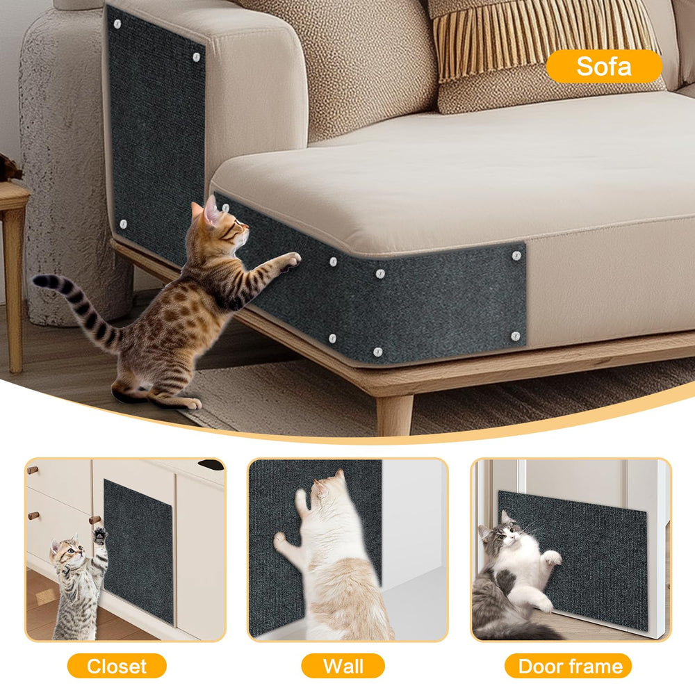 GMEZZO cat-scratch-mat-dark-grey blends with decor while protecting surfaces.
