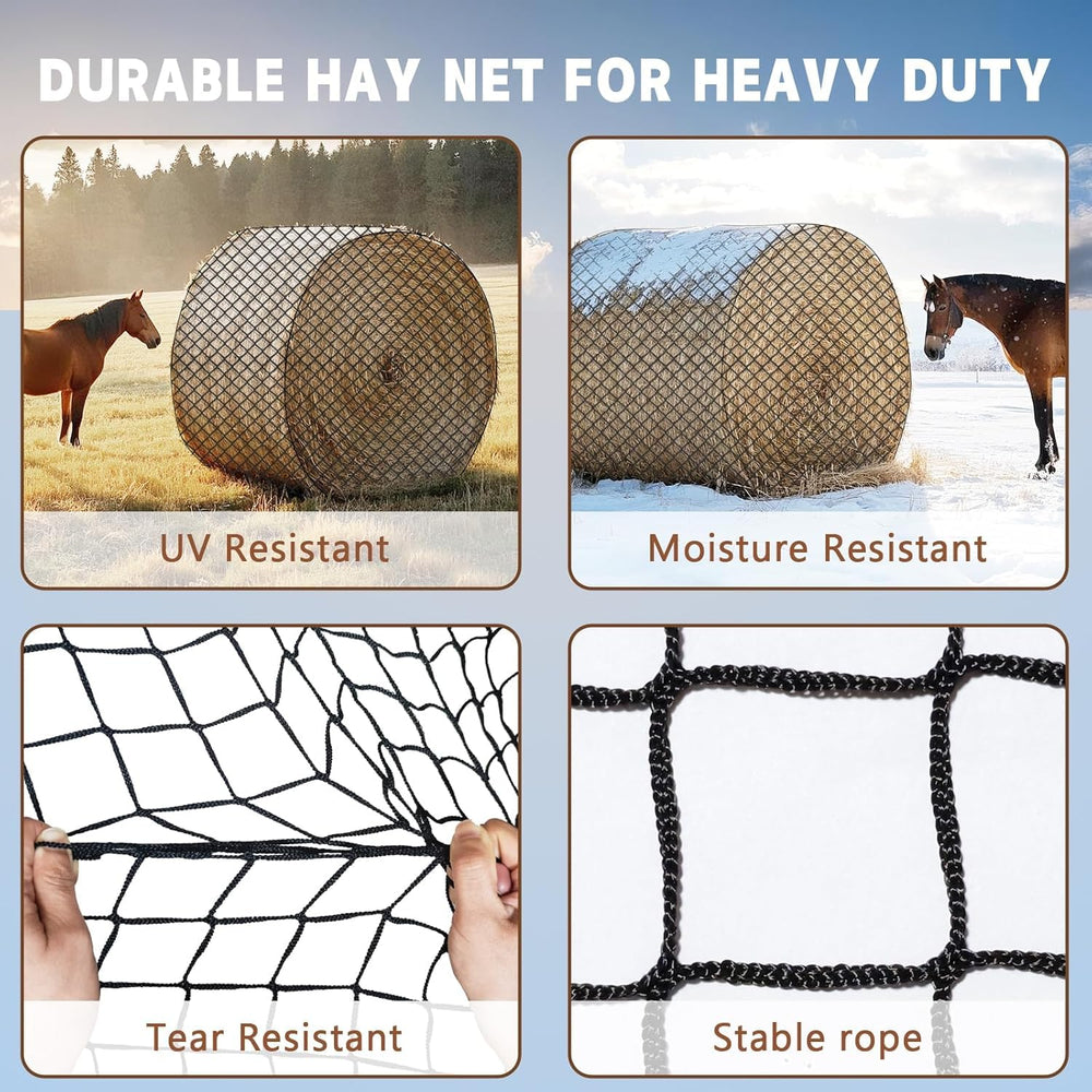 GmTonty knotless hay net 6x6 round bale reduces snagging during loading.