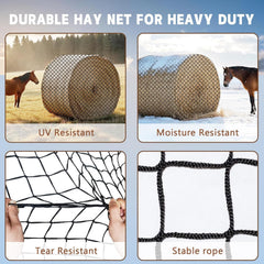 GmTonty knotless hay net 6x6 round bale reduces snagging during loading.