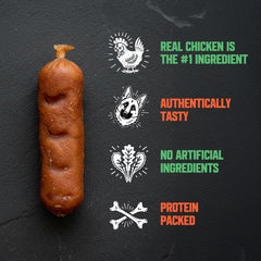 Gnarly Bites Slammin Sausage Dog Treats high-protein snack for active dogs.