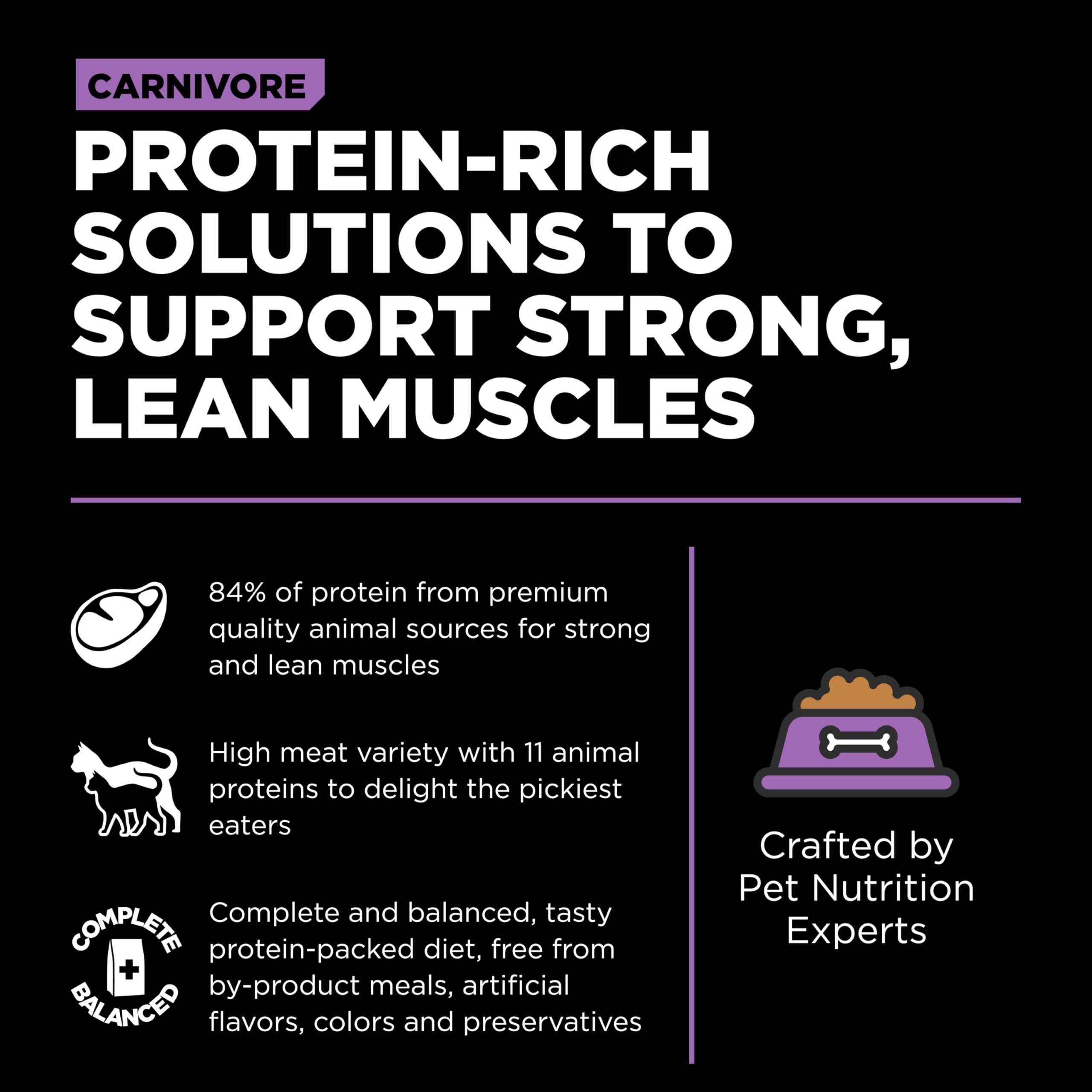 Go! Solutions Carnivore deboned meat first seven ingredients emphasize premium animal proteins