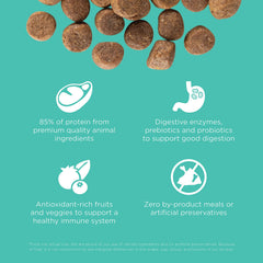 Digestive enzymes and probiotics highlighted in Go! Solutions Carnivore recipe.