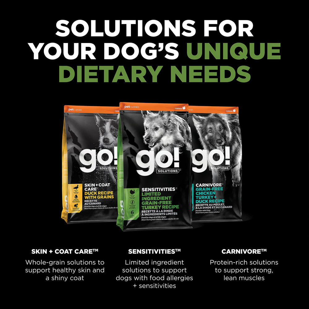 Go! Solutions Sensitivities gluten-free formula image showcases grain-free nutrition