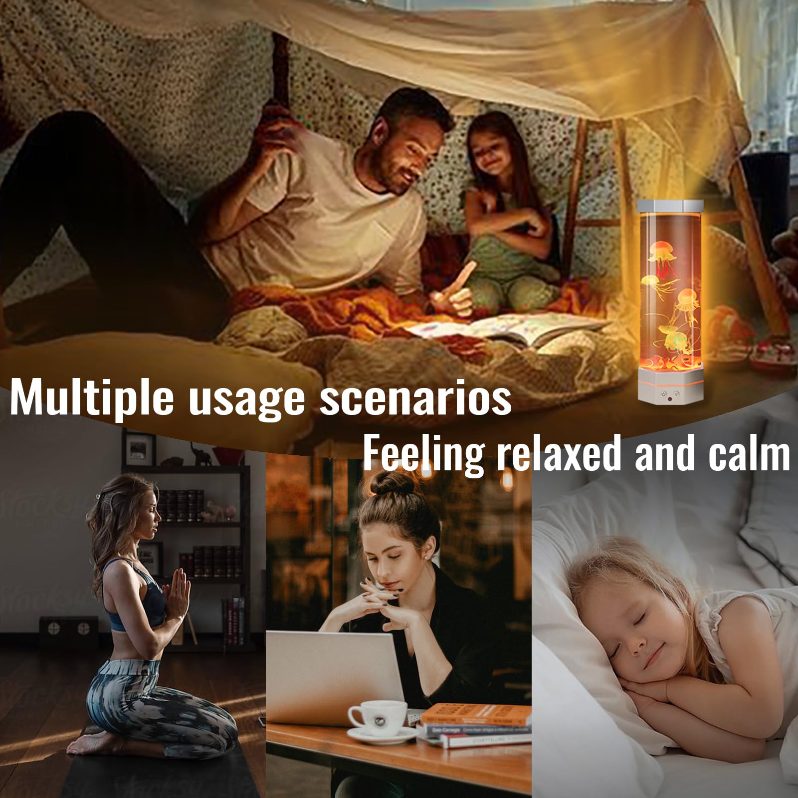 Go2Chai night-light jellyfish with soft music aids peaceful bedtimes.