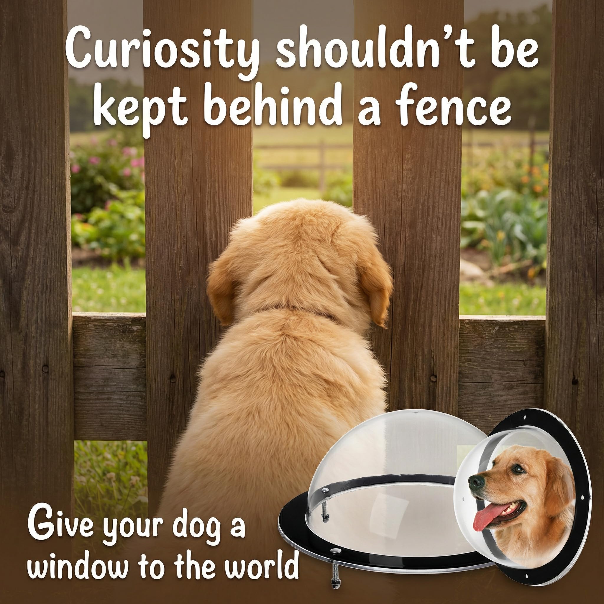 Goaste dog playground window enhances curiosity during outdoor sessions