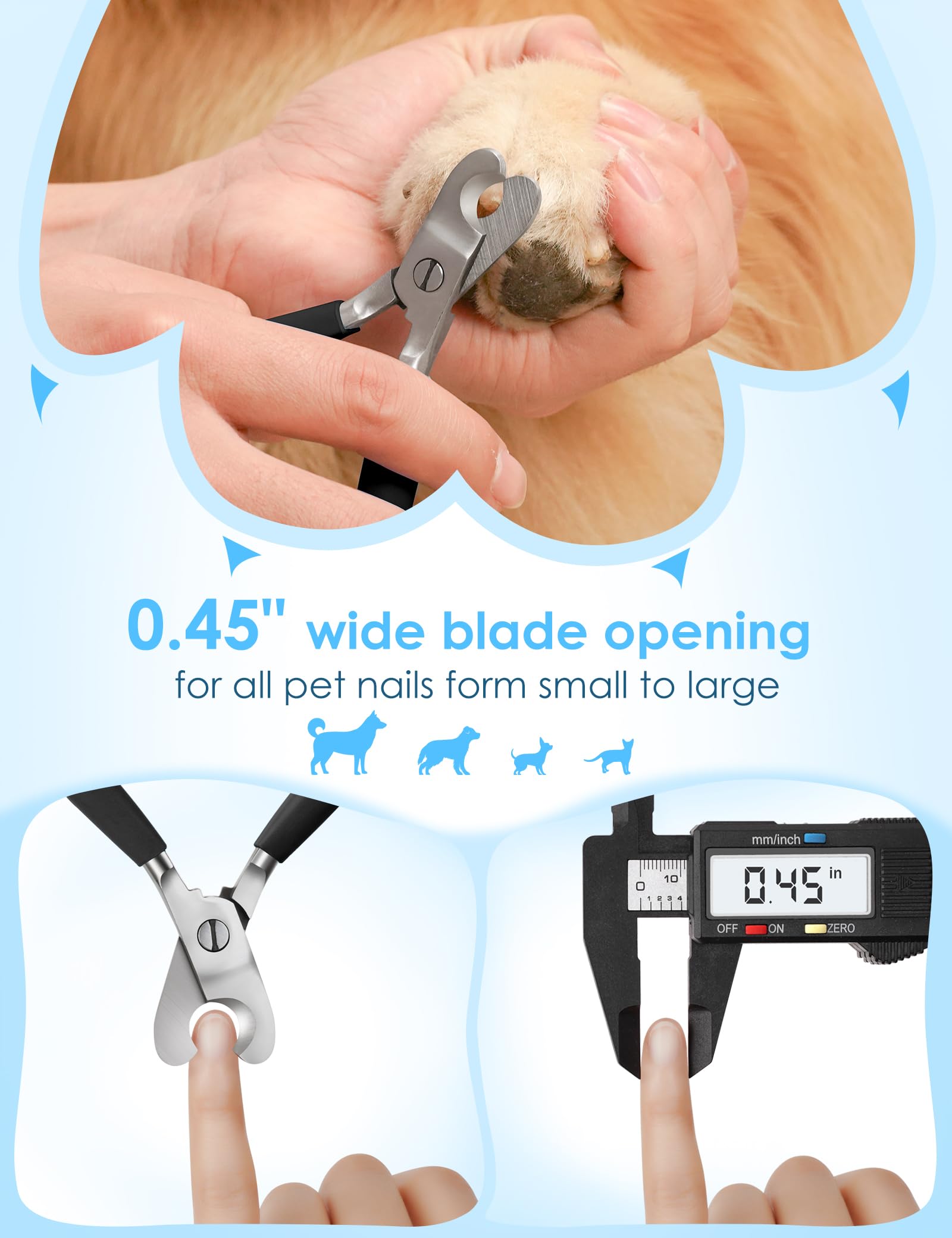 Gobeigo ergonomic handle provides comfortable grip during grooming