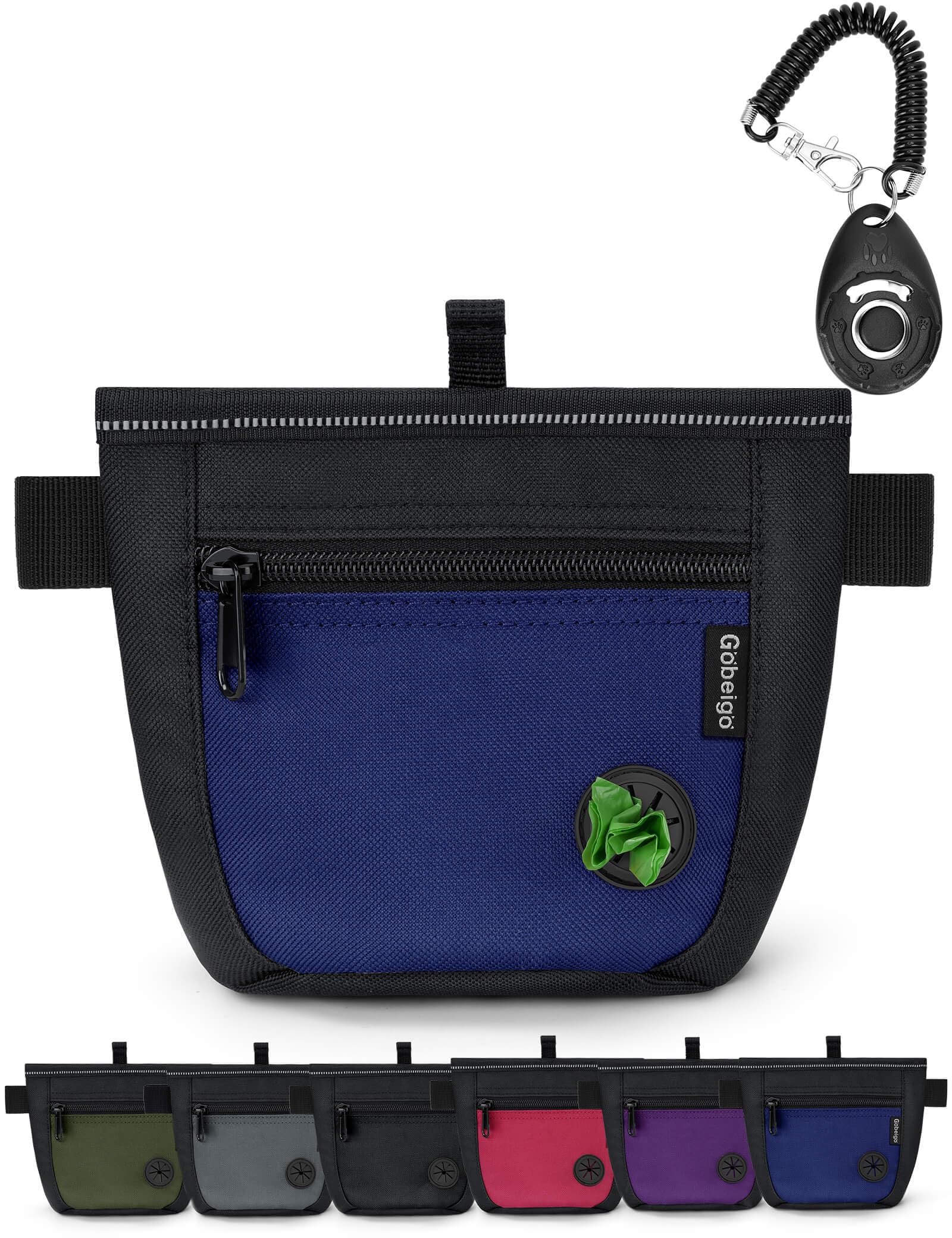 Gobeigo treat pouch with strong magnet closure for spill-free snacking on the go
