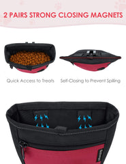 Gobeigo two cup capacity fits treats for longer training sessions.