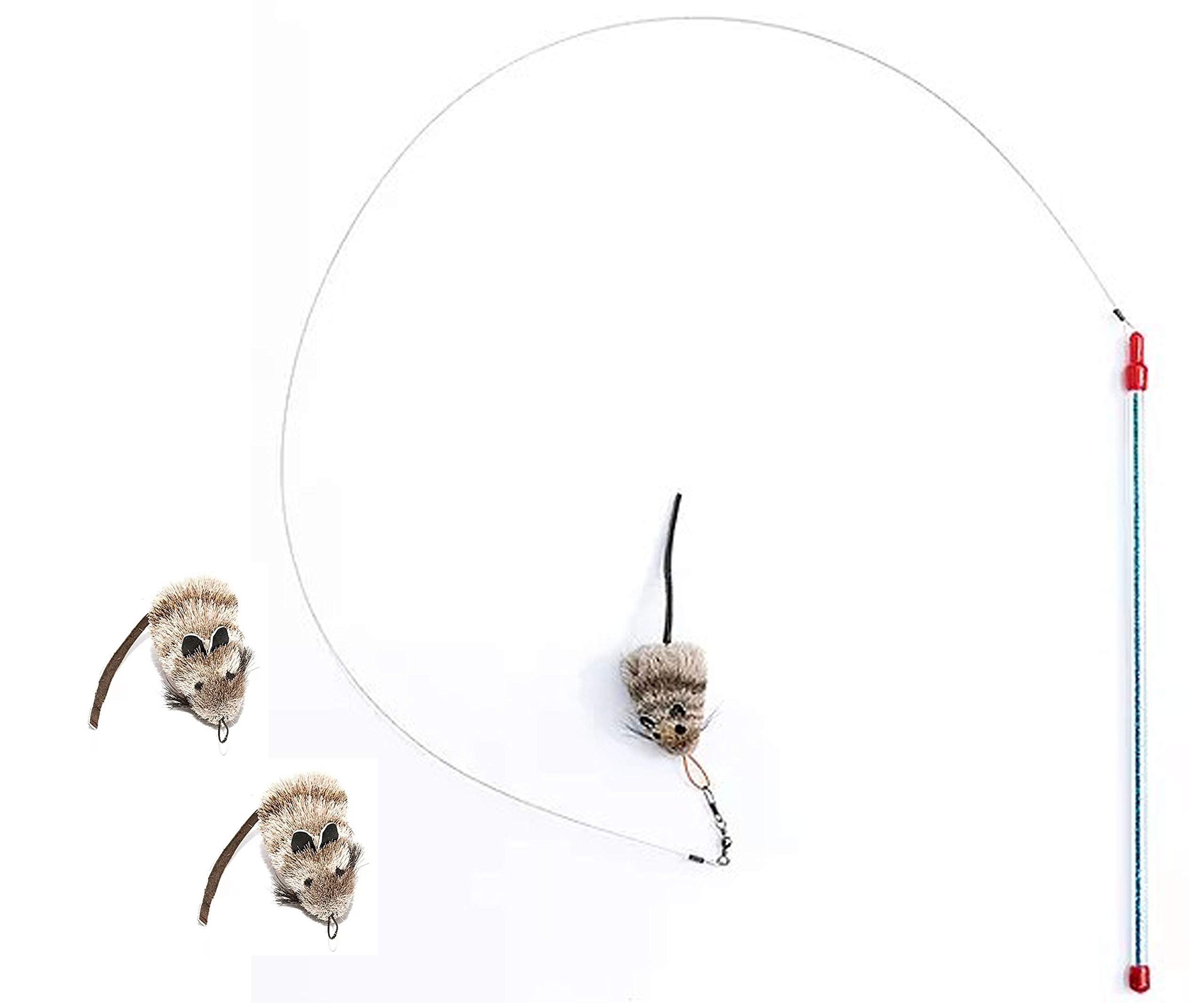 GoCat Cat Lures Catcher Toy with rod in action promoting active play