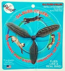 Refill demonstrates compatibility with GoCat poles for versatile play sessions.