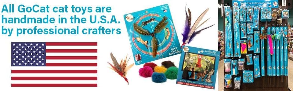 GoCat Da Bird setup on a table or chair for easy playtime
