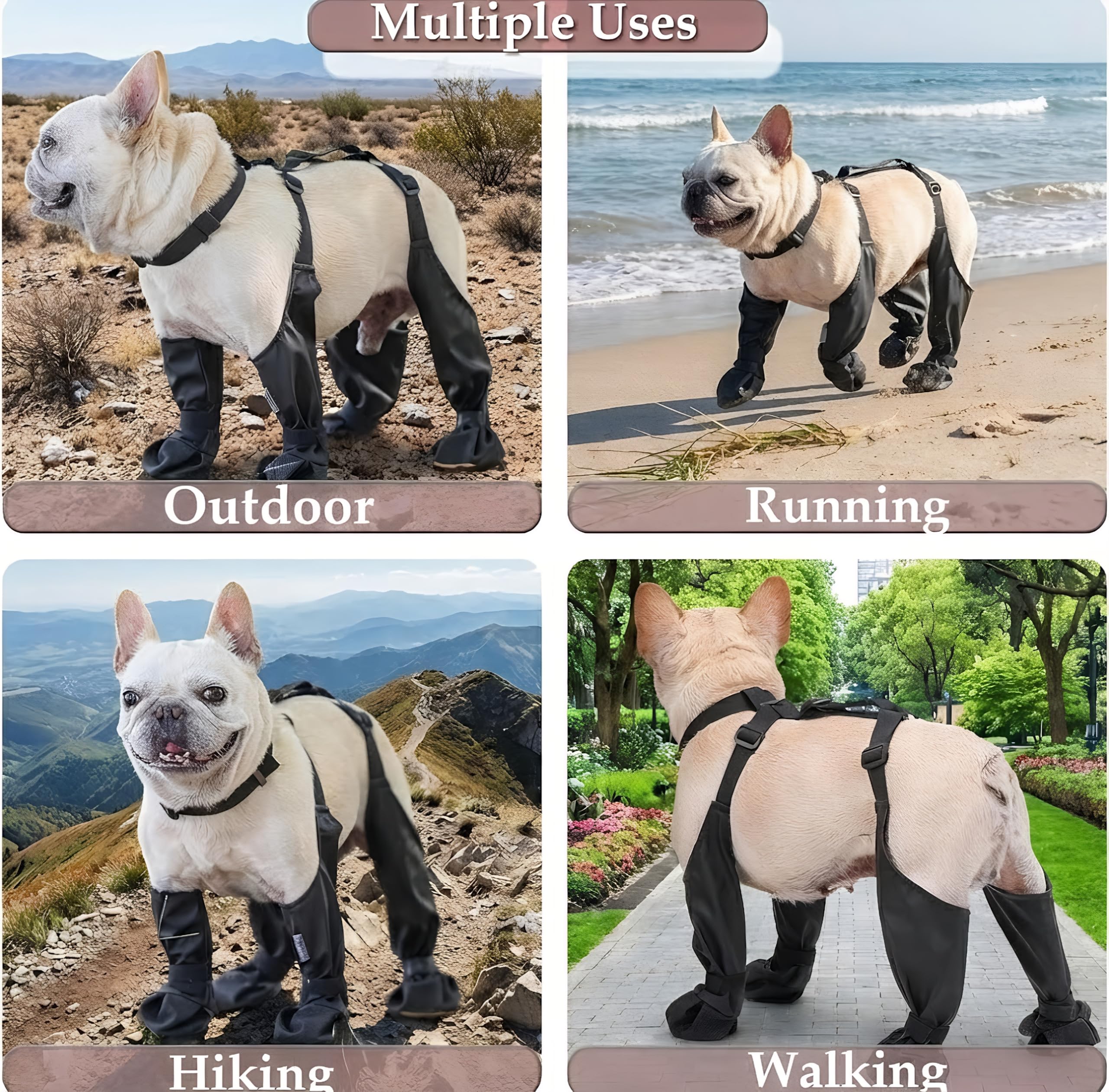 Gockeoz dog boots suspenders breathable fabric close-up for comfort.