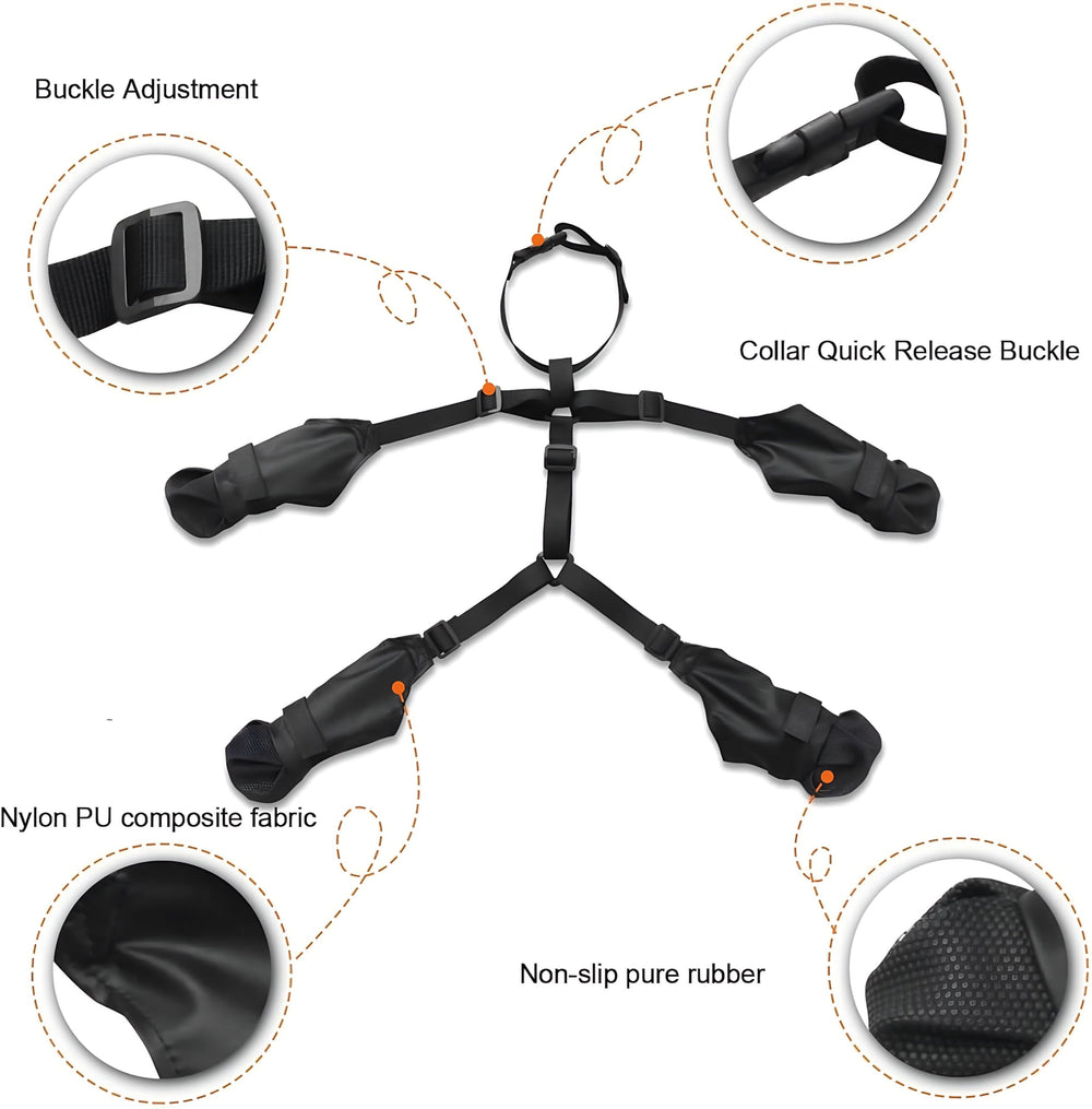 Gockeoz dog boots suspenders sized for small dogs with a comfortable wrap.