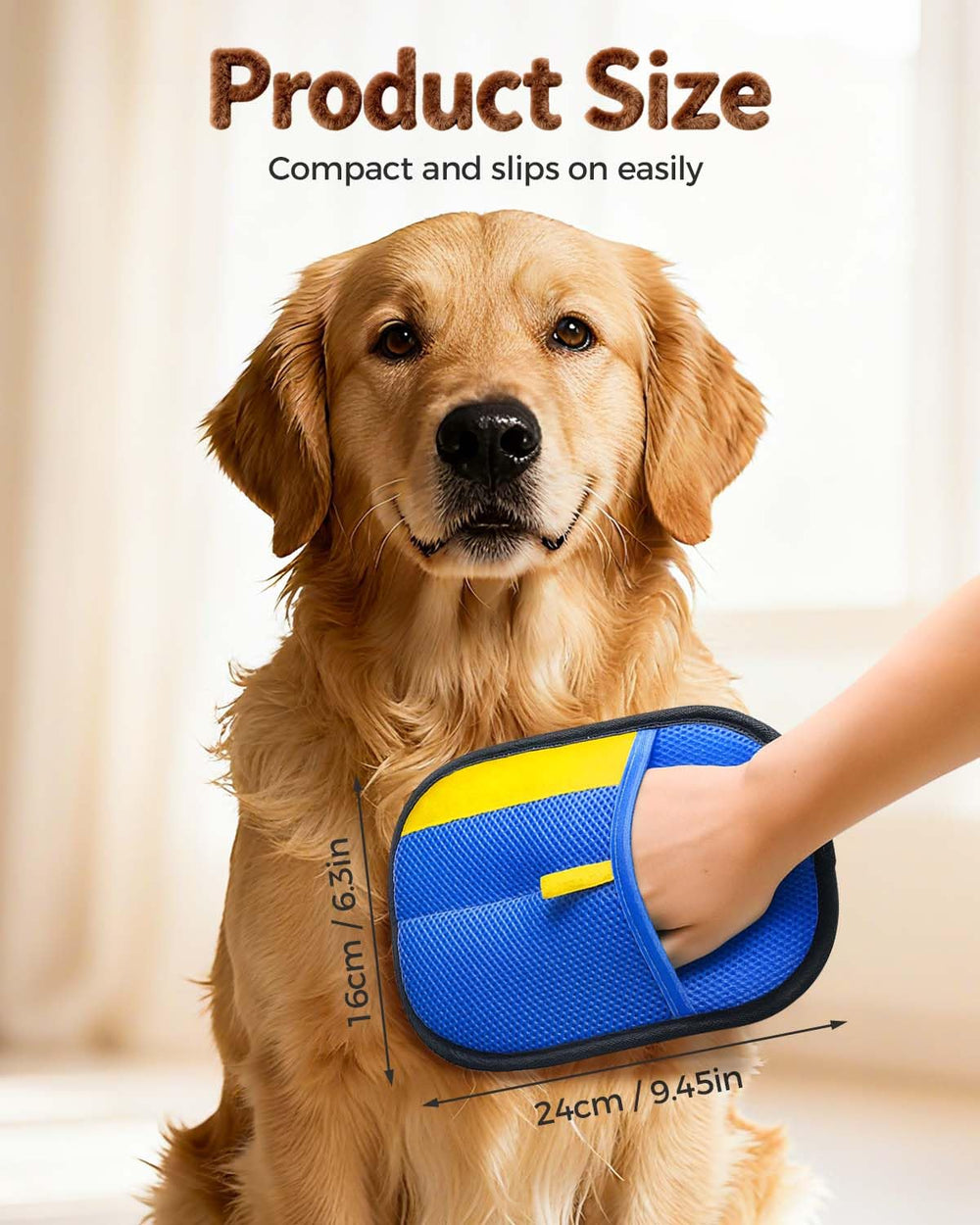 Godmifa skin-friendly breathable mesh glove for comfortable grooming
