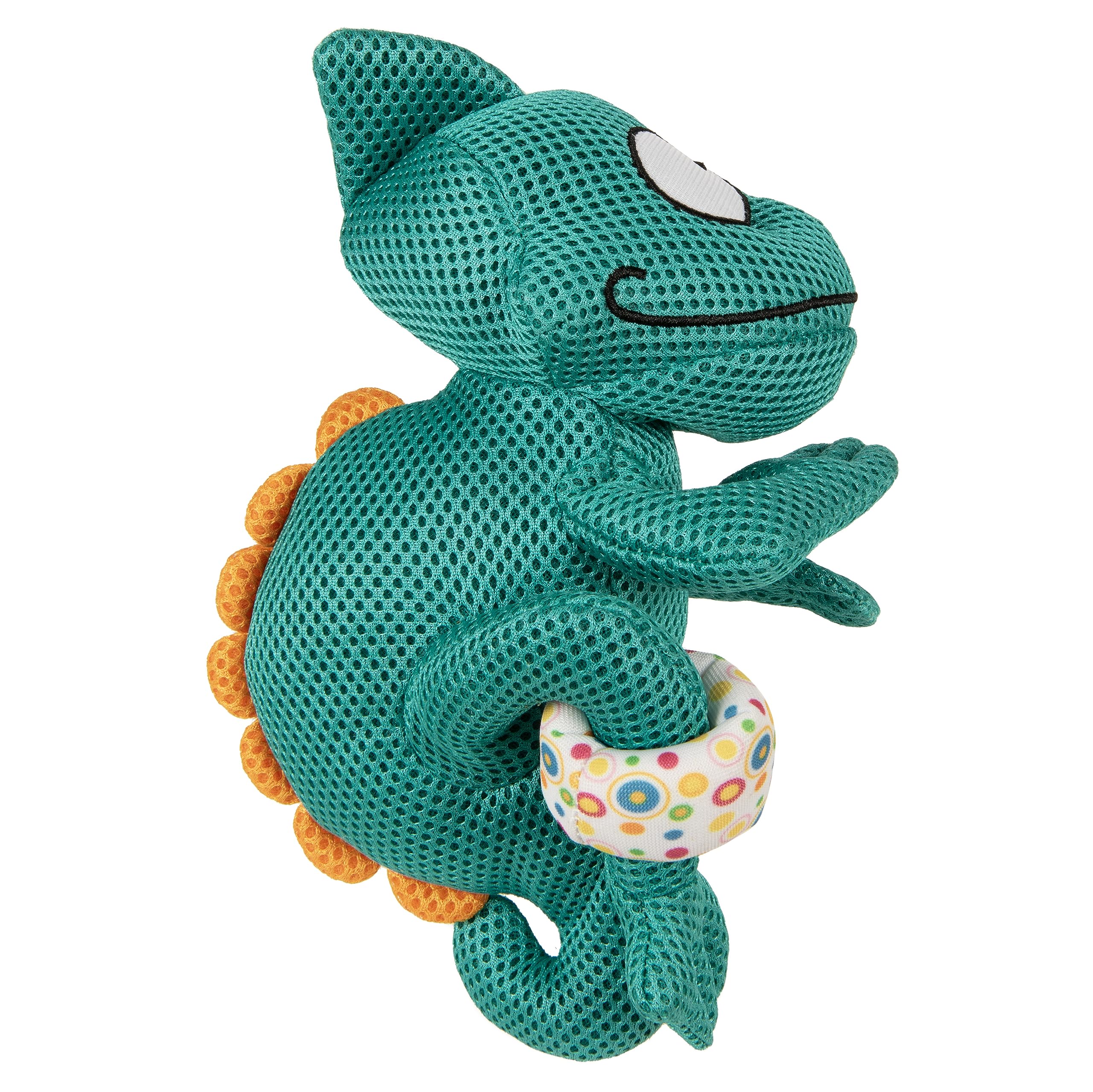 GoDog Amphibianz chameleon teal floating plush that dries quickly after water fun.